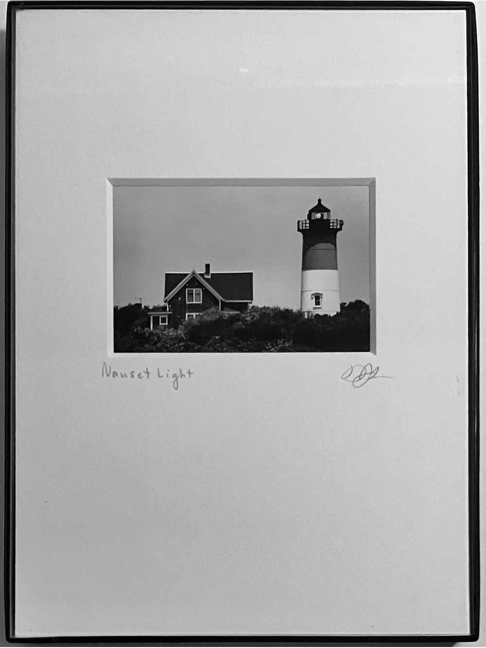 HELEN EDDY (1943-2023) Nauset Light MINIATURE PHOTO / Famous CAPE COD Lighthouse